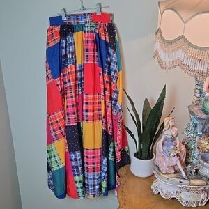 Anthropologie Maeve Colorful Patchwork Maxi Skirt